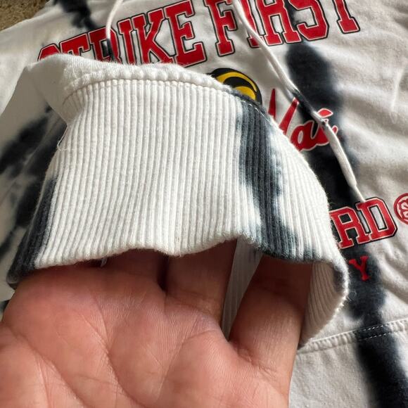 Cobra Kai Tie Dye Hoodie Strike First Strike Hard No Mercy Bioworld Size M - Picture 7 of 9